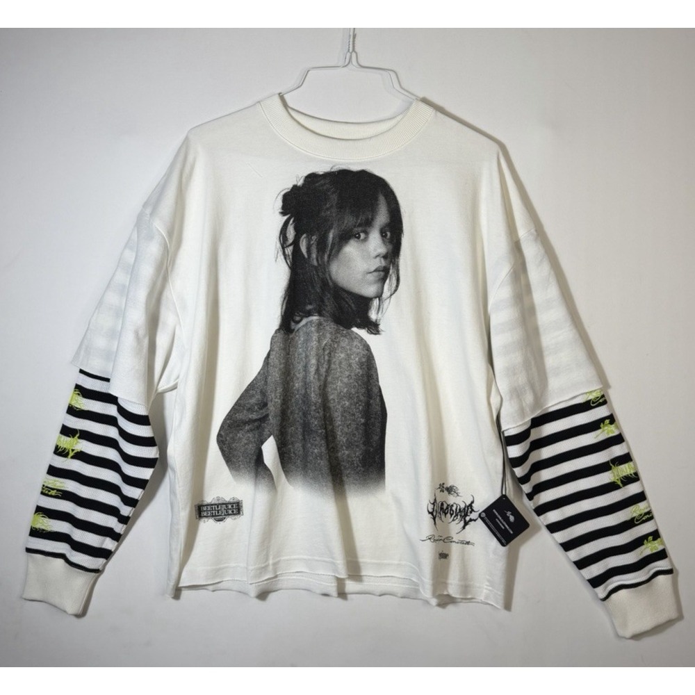 Civil Regime Jenna Ortega x Beetlejuice LS Graphic T-Shirt NWT Streetwear Large